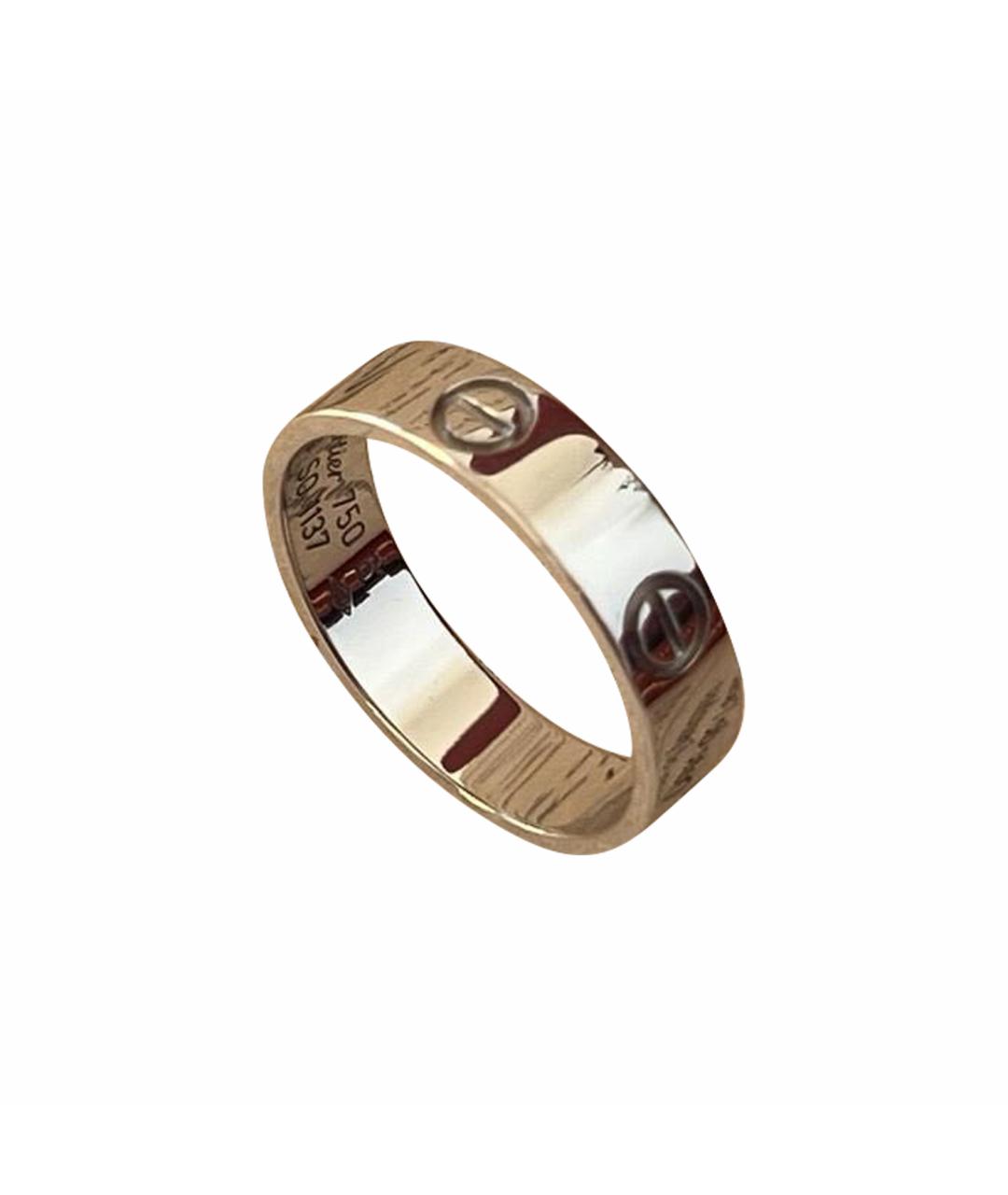 CARTIER Антрацитовое кольцо из белого золота, фото 1