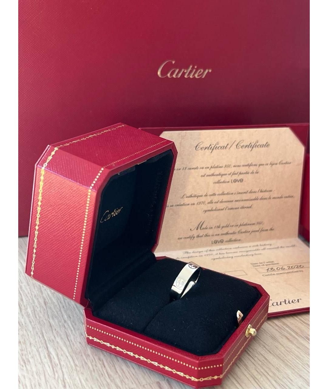 CARTIER Антрацитовое кольцо из белого золота, фото 2