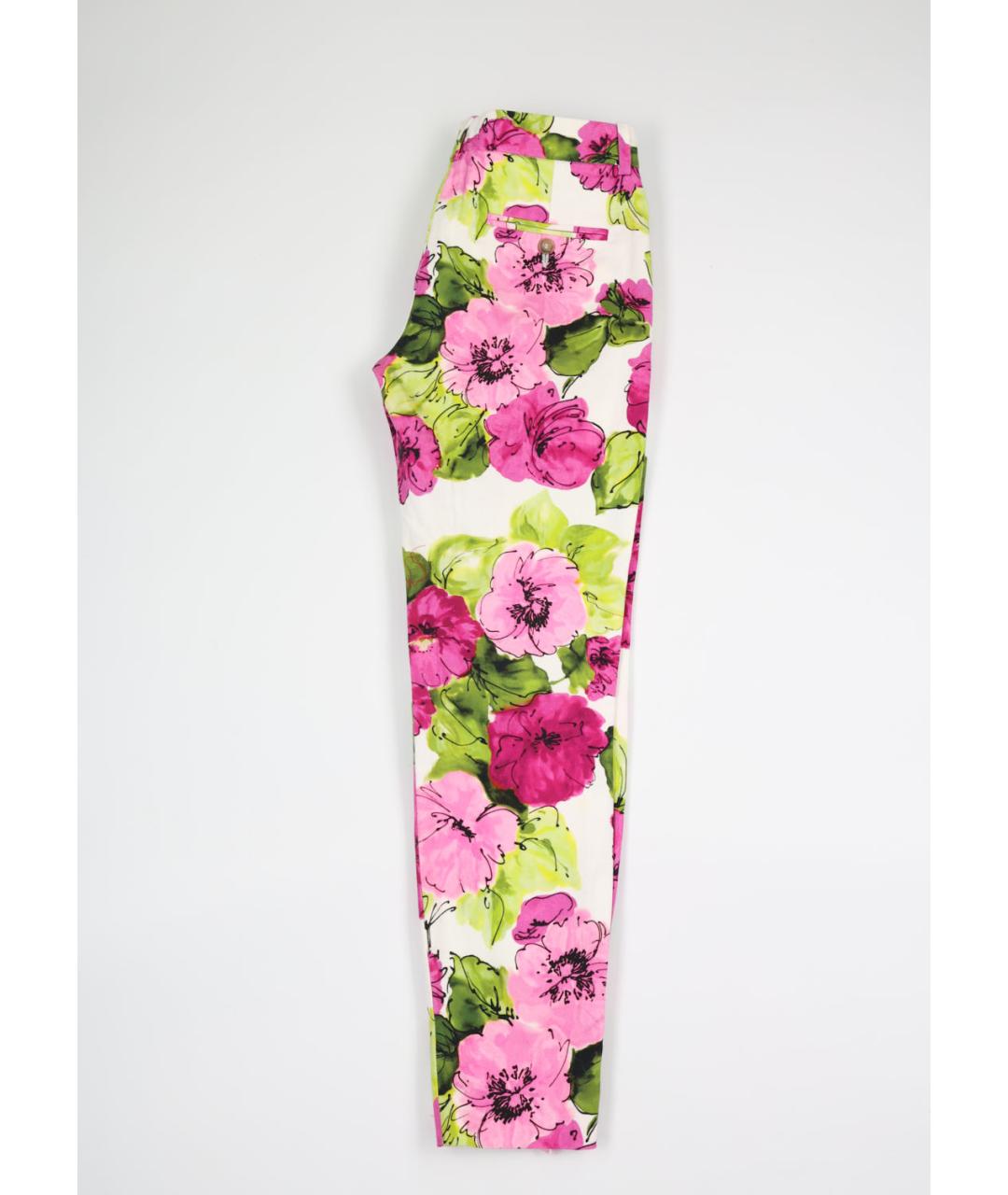 DOLCE&GABBANA Мульти хлопковые прямые брюки, фото 4