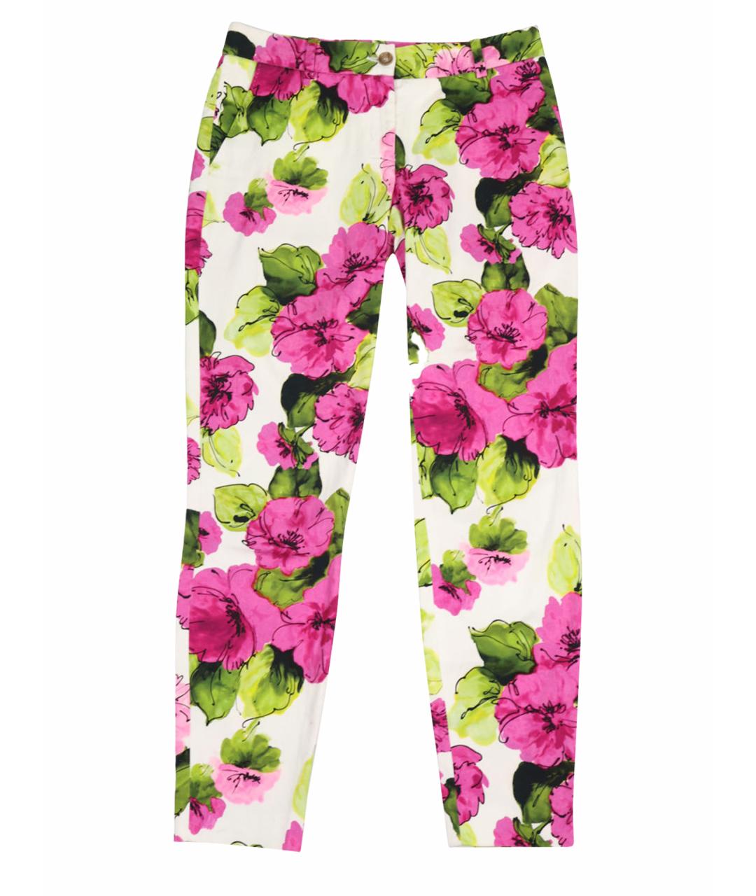 DOLCE&GABBANA Мульти хлопковые прямые брюки, фото 1