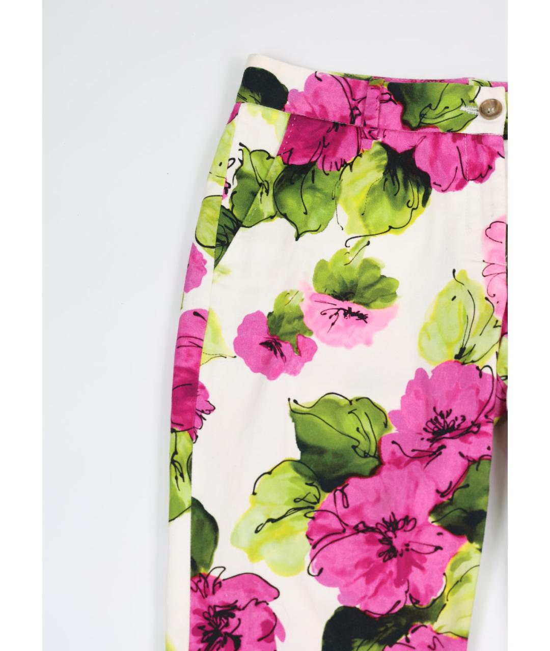 DOLCE&GABBANA Мульти хлопковые прямые брюки, фото 2