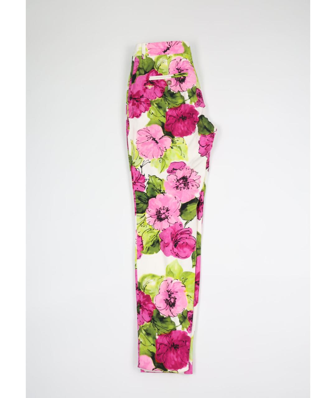 DOLCE&GABBANA Мульти хлопковые прямые брюки, фото 5