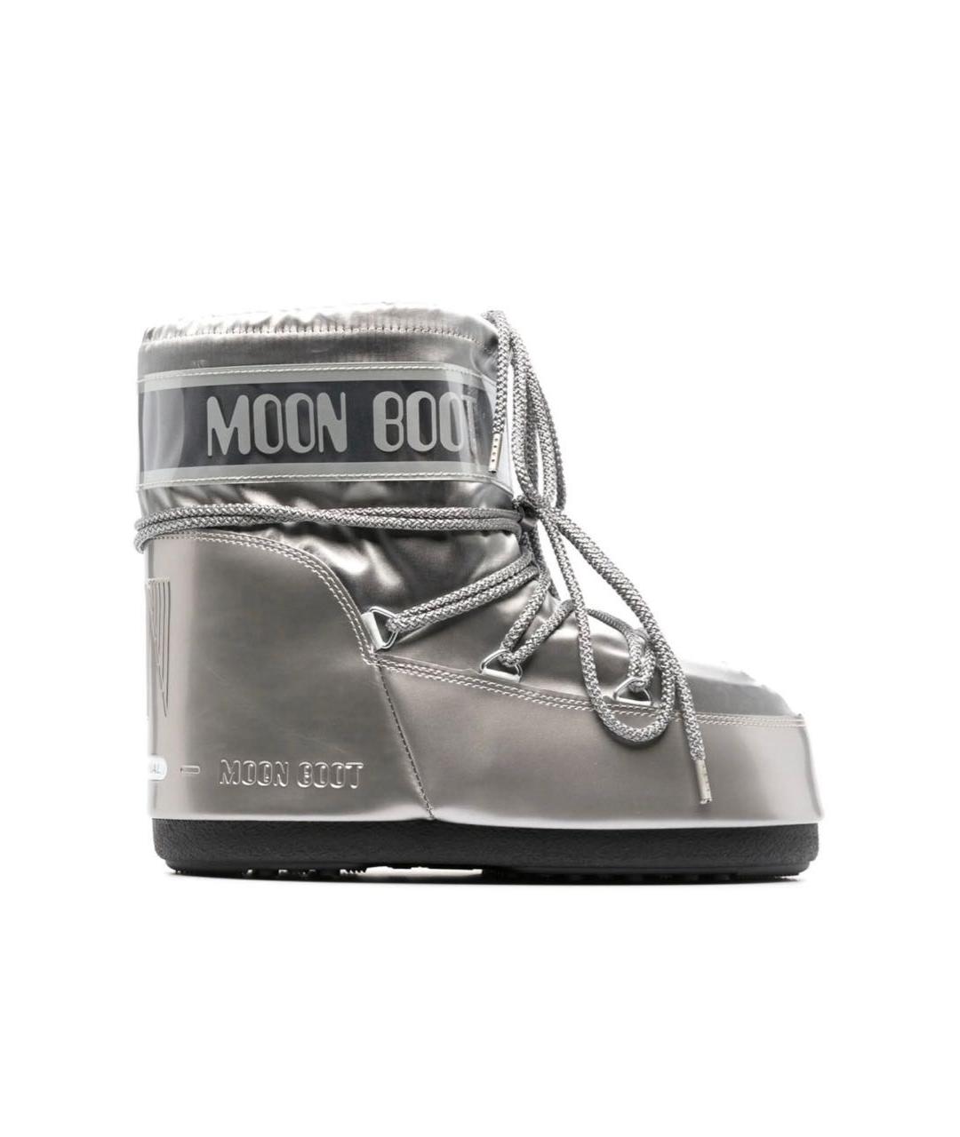 MOON BOOT Серебряные ботинки, фото 6