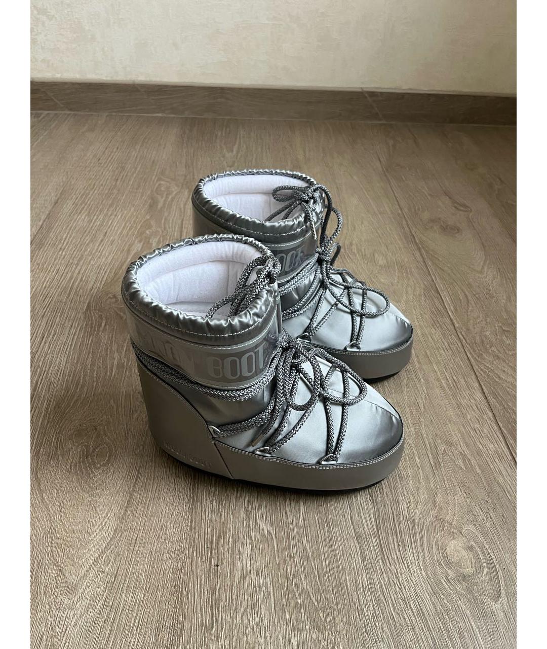 MOON BOOT Серебряные ботинки, фото 2