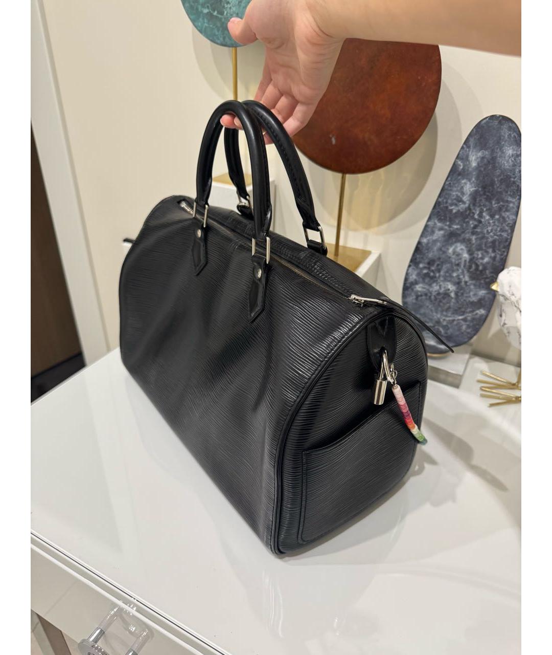 LOUIS VUITTON Черная сумка с короткими ручками, фото 2