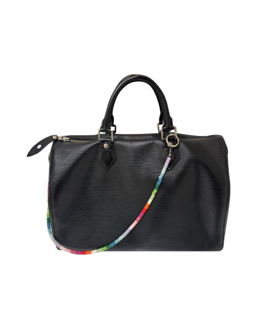 LOUIS VUITTON Черная сумка с короткими ручками, фото 9