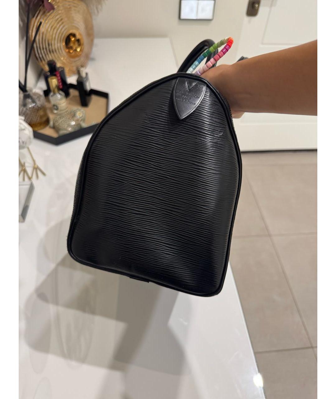 LOUIS VUITTON Черная сумка с короткими ручками, фото 6