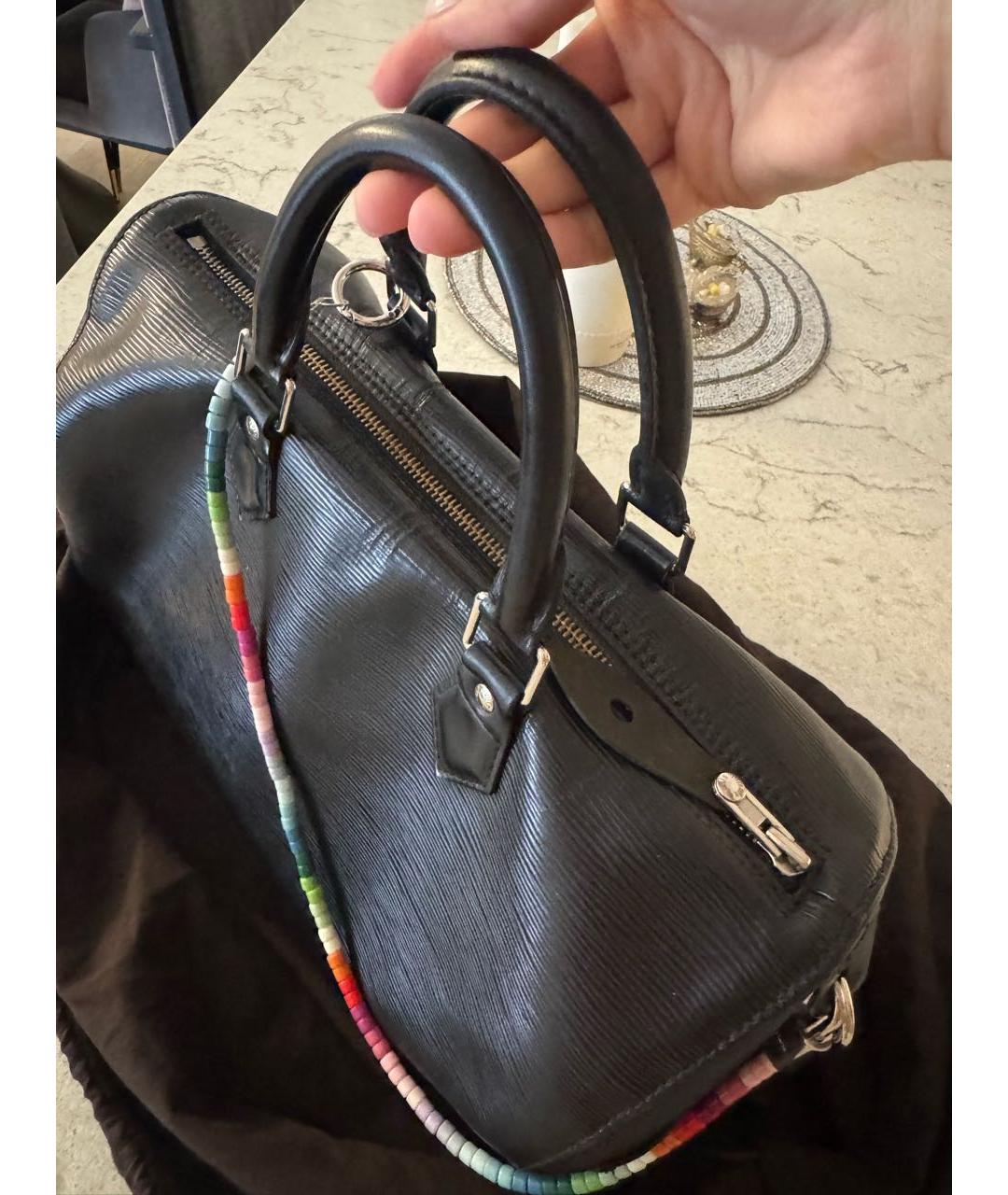 LOUIS VUITTON Черная сумка с короткими ручками, фото 8