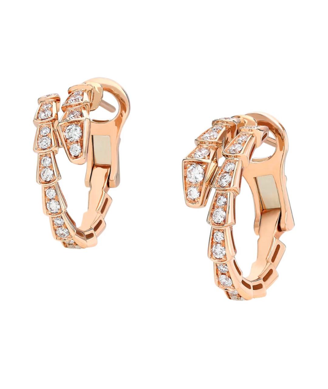 BVLGARI Розовые серьги из розового золота, фото 2