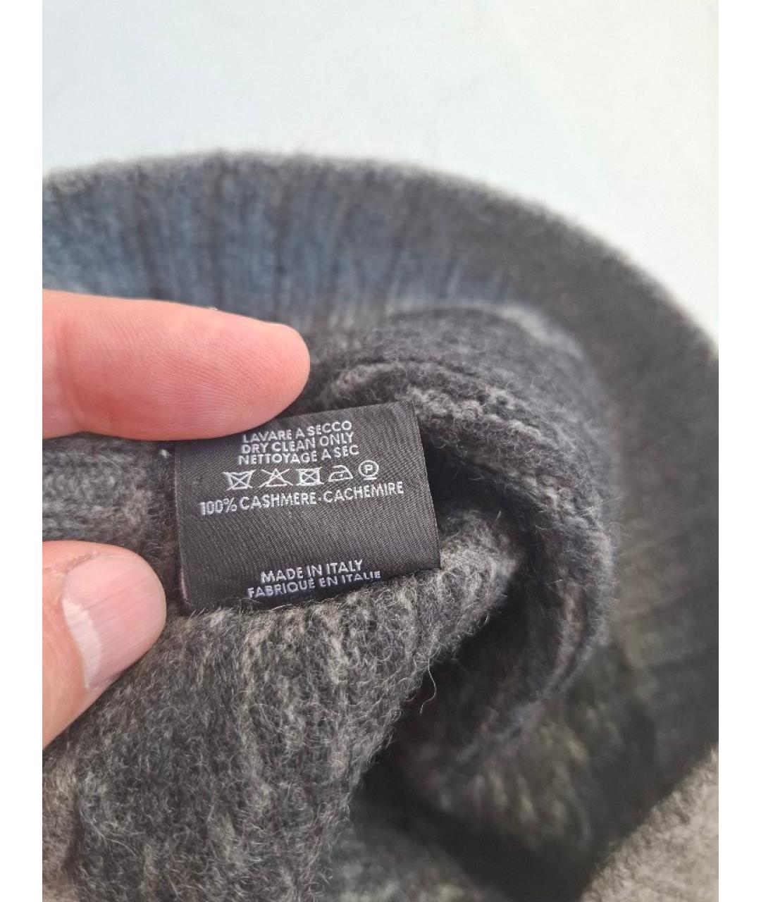 GUCCI Серая кашемировая шапка, фото 4