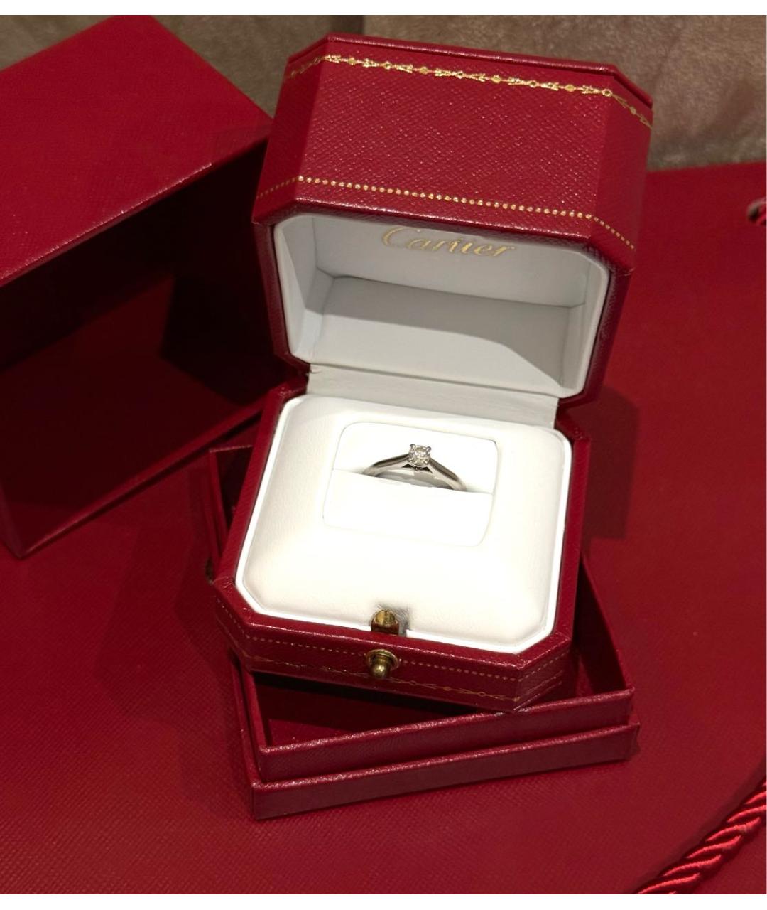 CARTIER Серебряное платиновое кольцо, фото 4