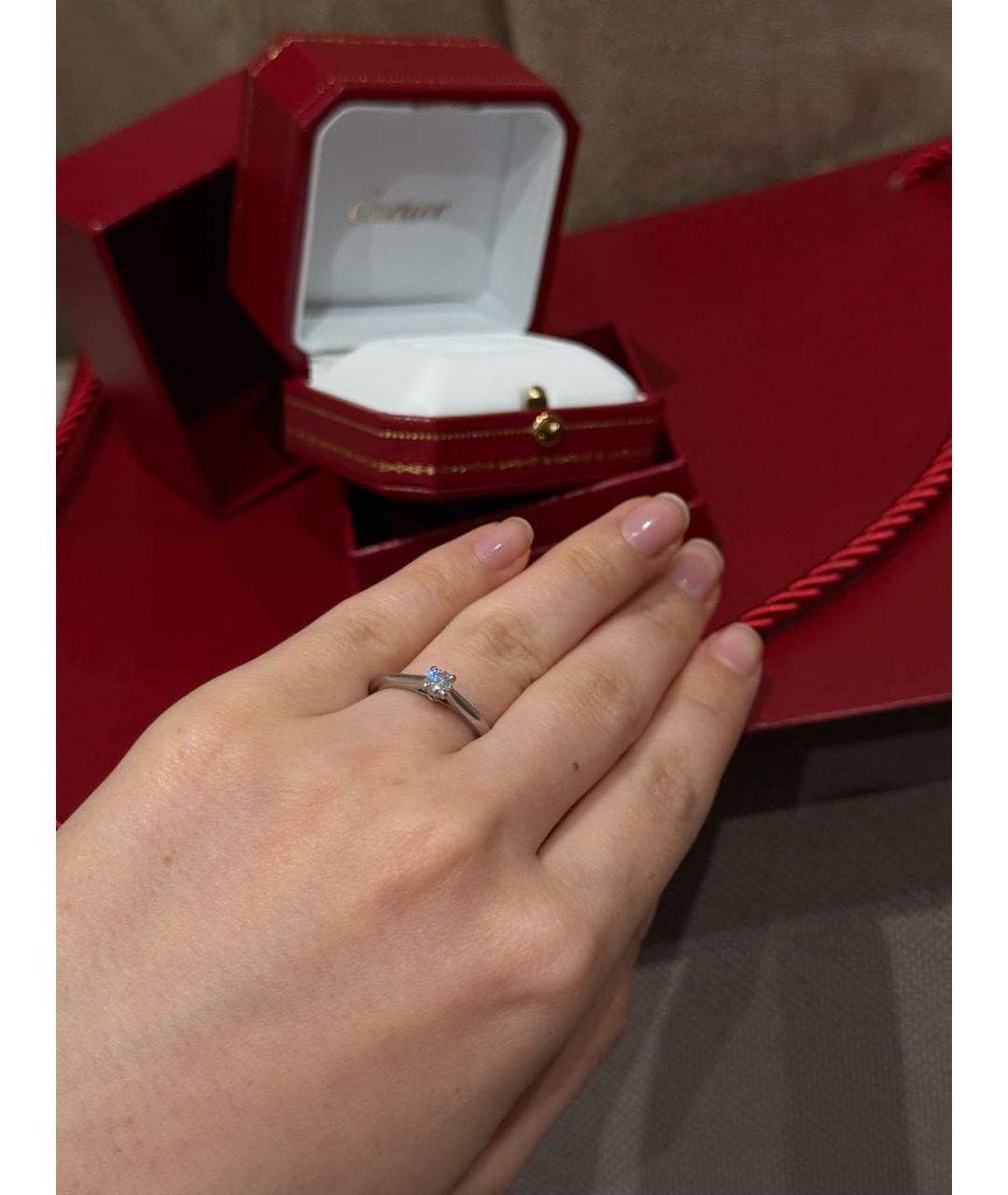 CARTIER Серебряное платиновое кольцо, фото 6