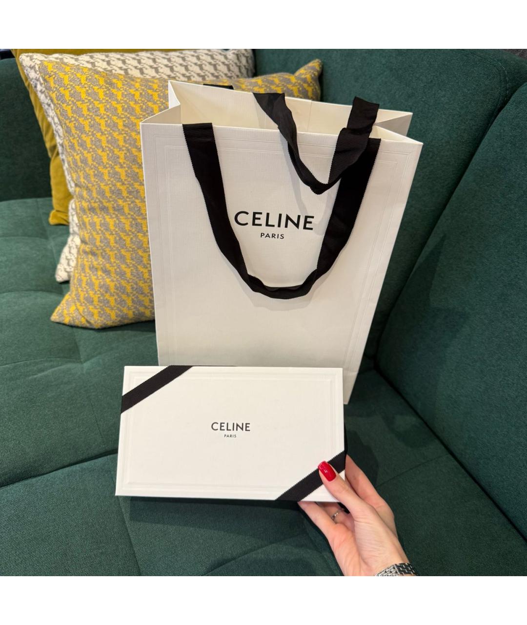 CELINE Серебряные металлические солнцезащитные очки, фото 4