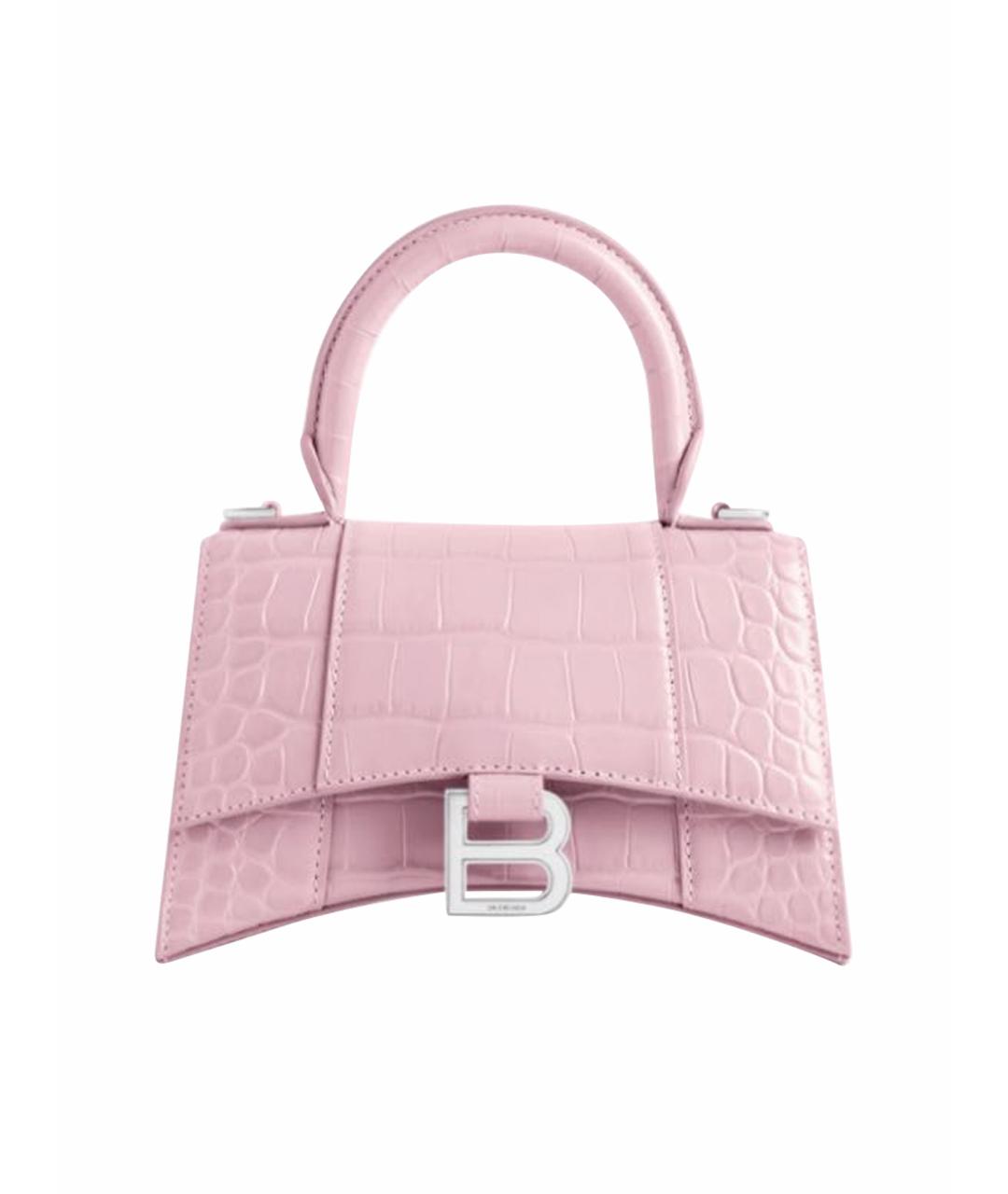 BALENCIAGA Розовая кожаная сумка через плечо, фото 1