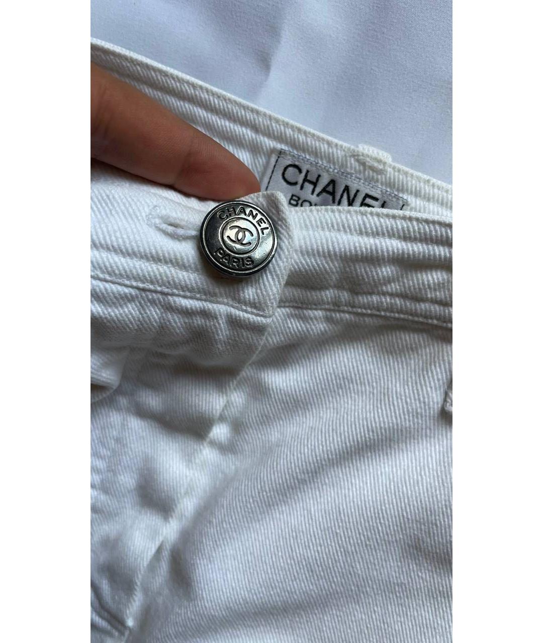 CHANEL Белые хлопковые капри, фото 5