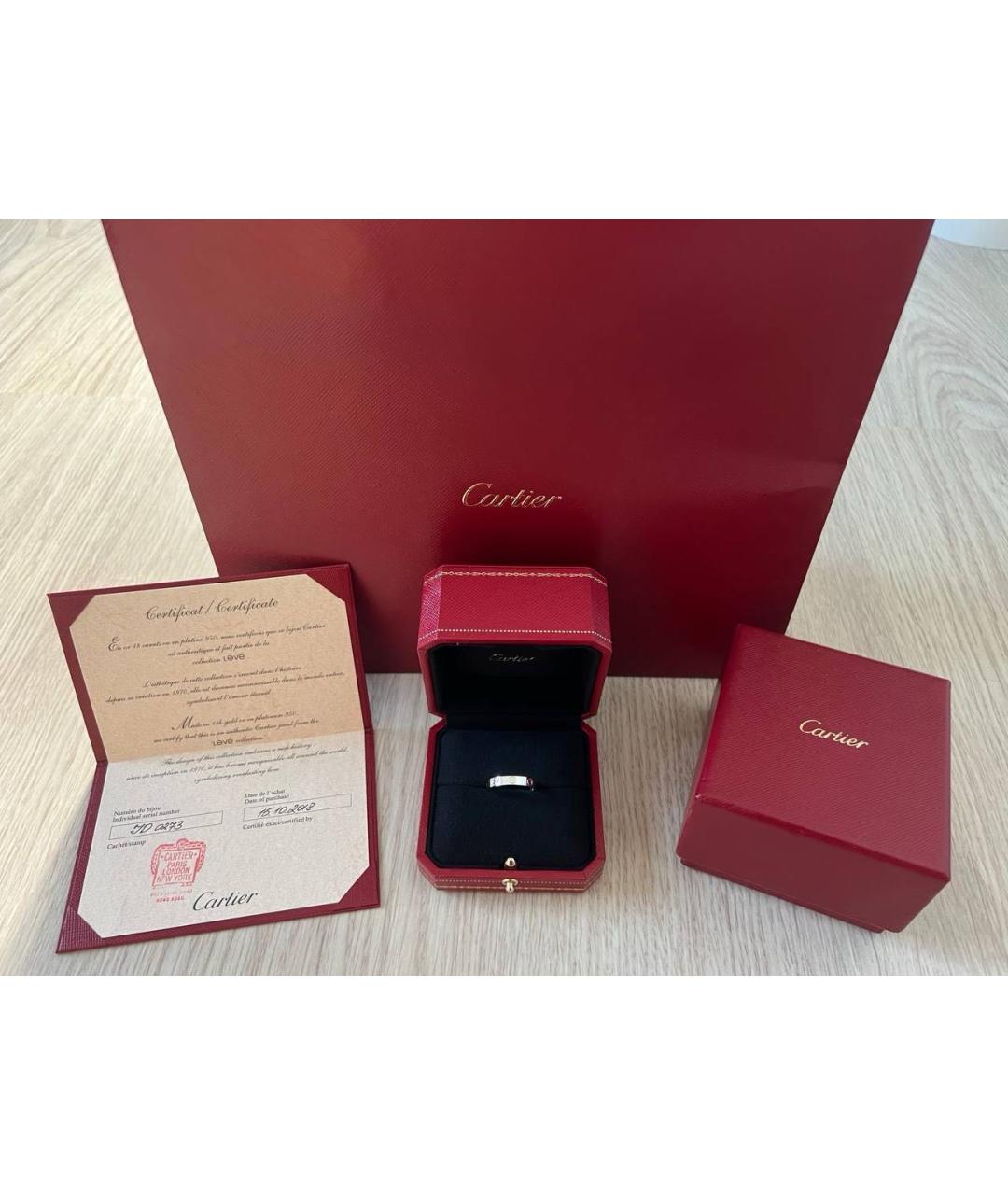 CARTIER Антрацитовое кольцо из белого золота, фото 5