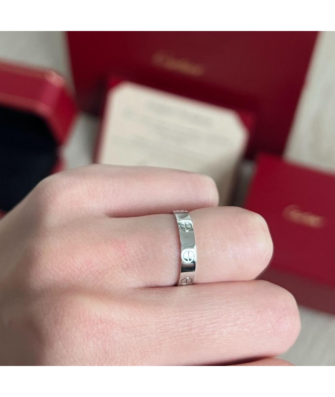 CARTIER Антрацитовое кольцо из белого золота, фото 2