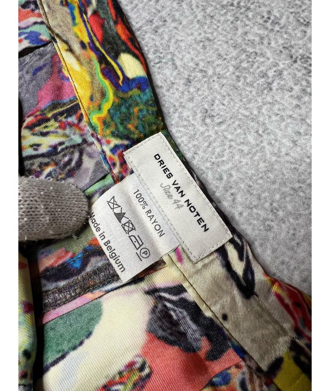 DRIES VAN NOTEN Мульти вискозная юбка миди, фото 8