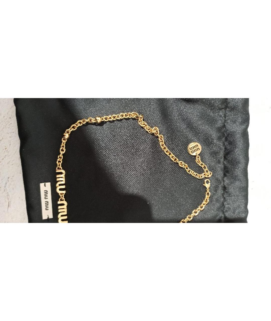 MIU MIU Золотой чокер, фото 4