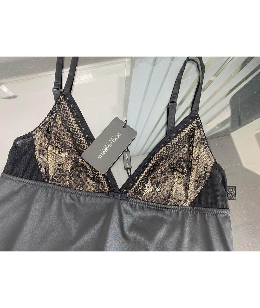 DOLCE&GABBANA Черная полиэстеровая майка, фото 4
