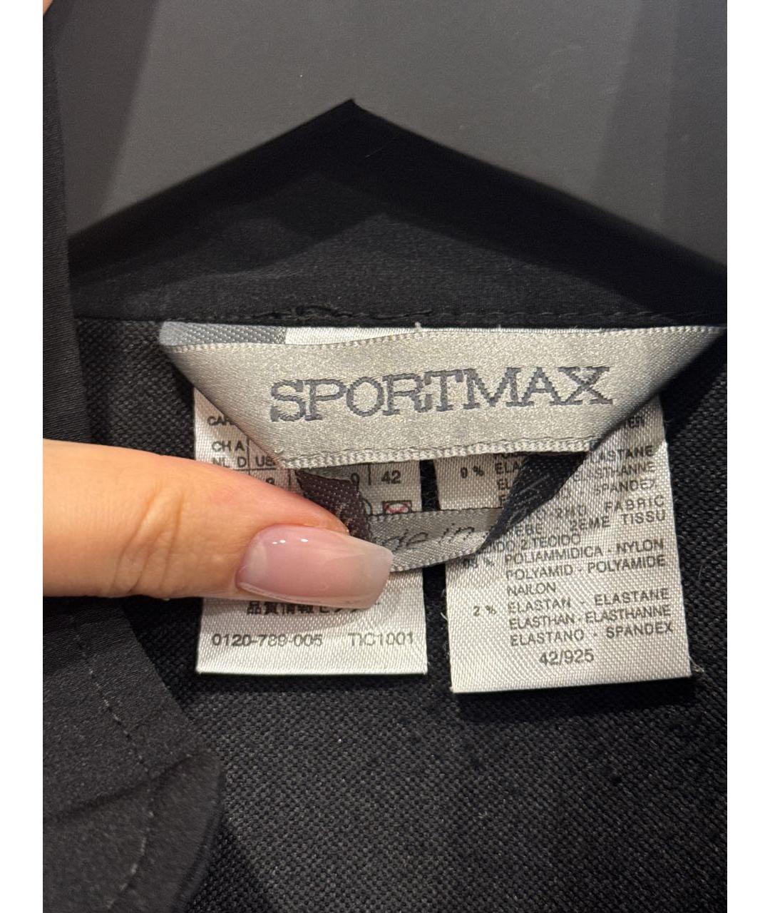 SPORTMAX Черная полиамидовая спортивная куртка, фото 6