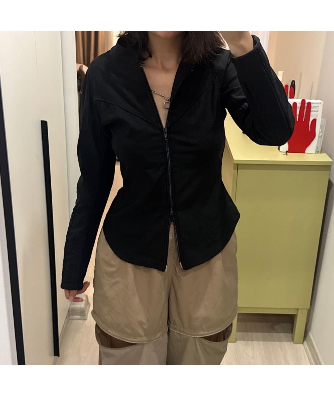SPORTMAX Черная полиамидовая спортивная куртка, фото 8