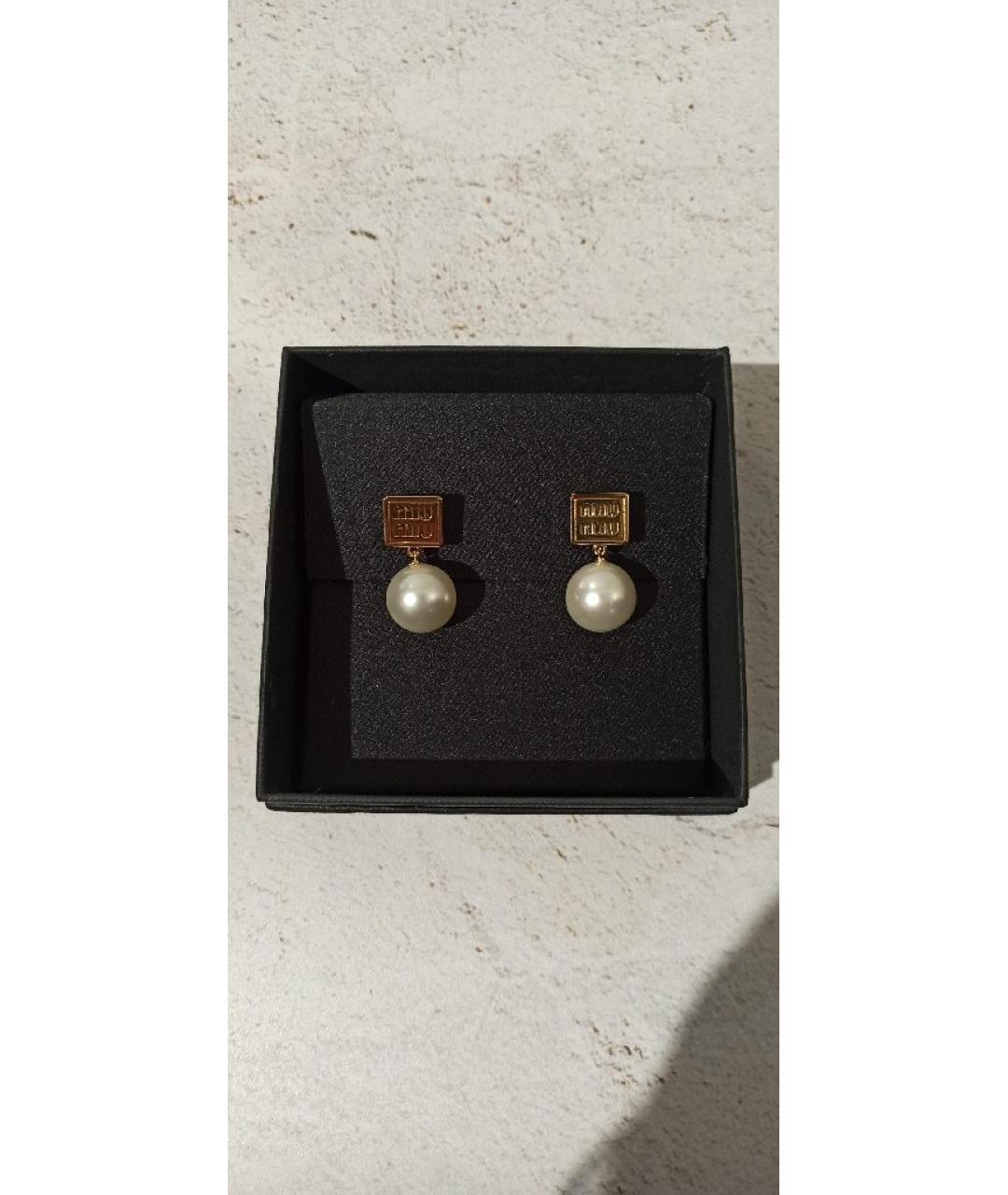 MIU MIU Золотые серьги, фото 6