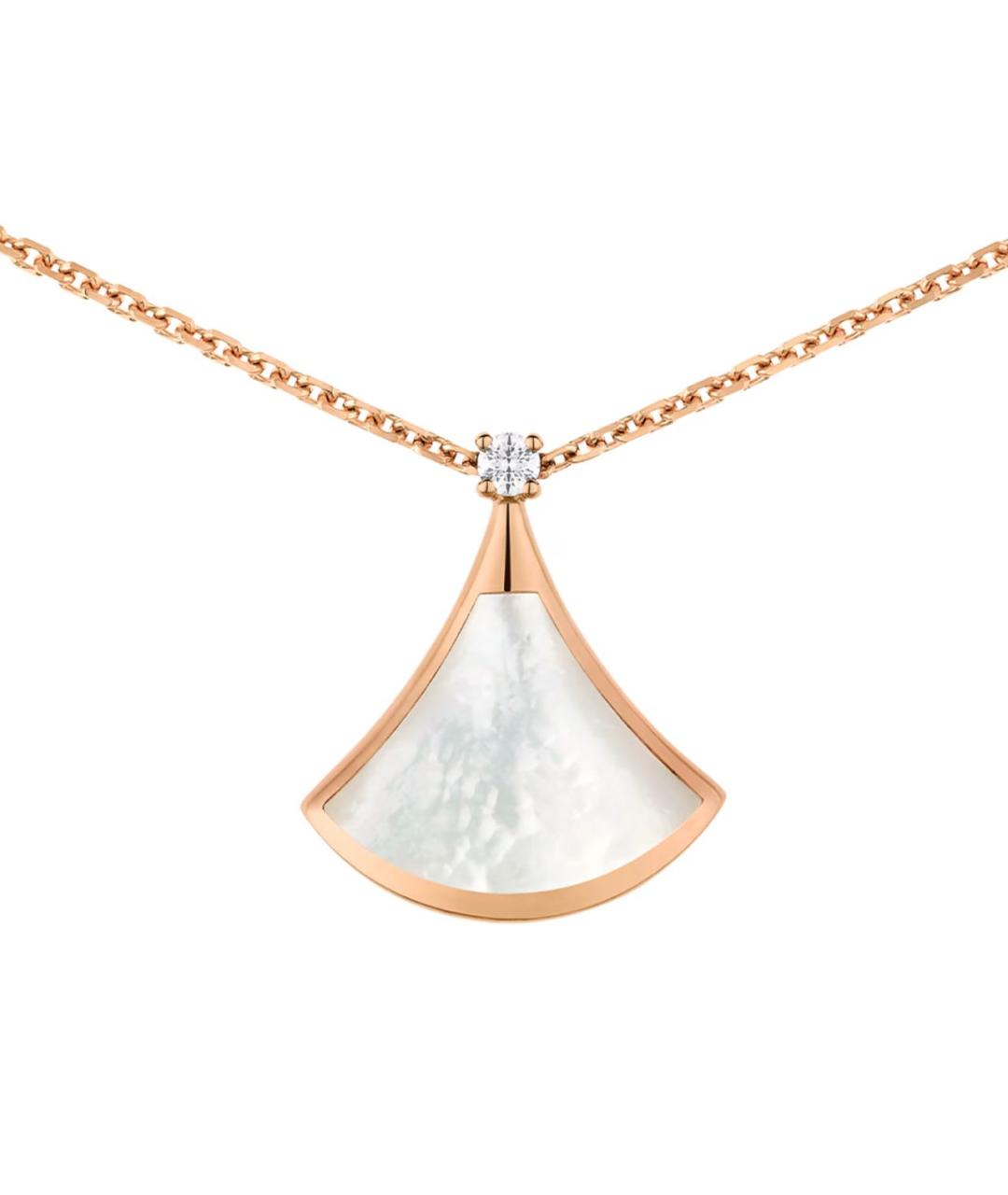 BVLGARI Белая цепочка из розового золота, фото 3