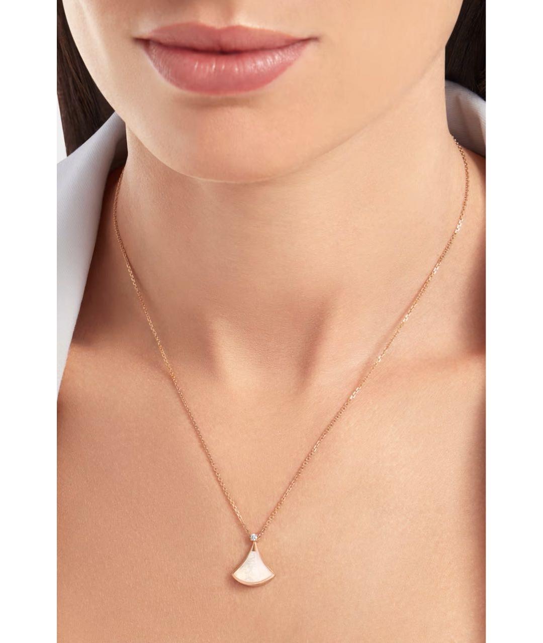 BVLGARI Белая цепочка из розового золота, фото 5