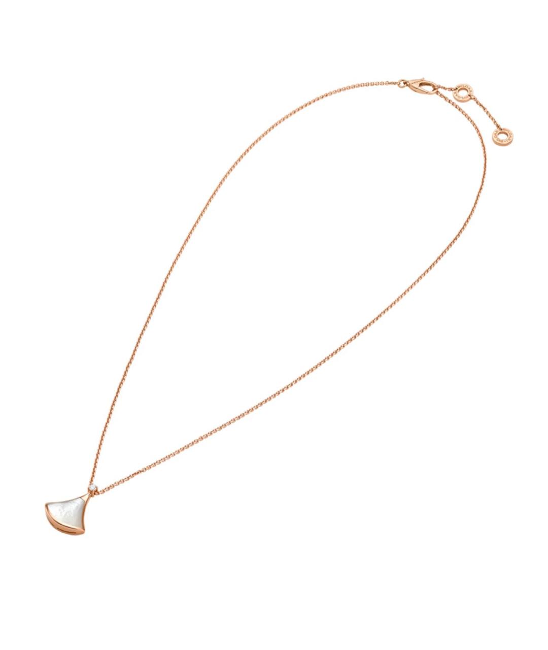 BVLGARI Белая цепочка из розового золота, фото 2