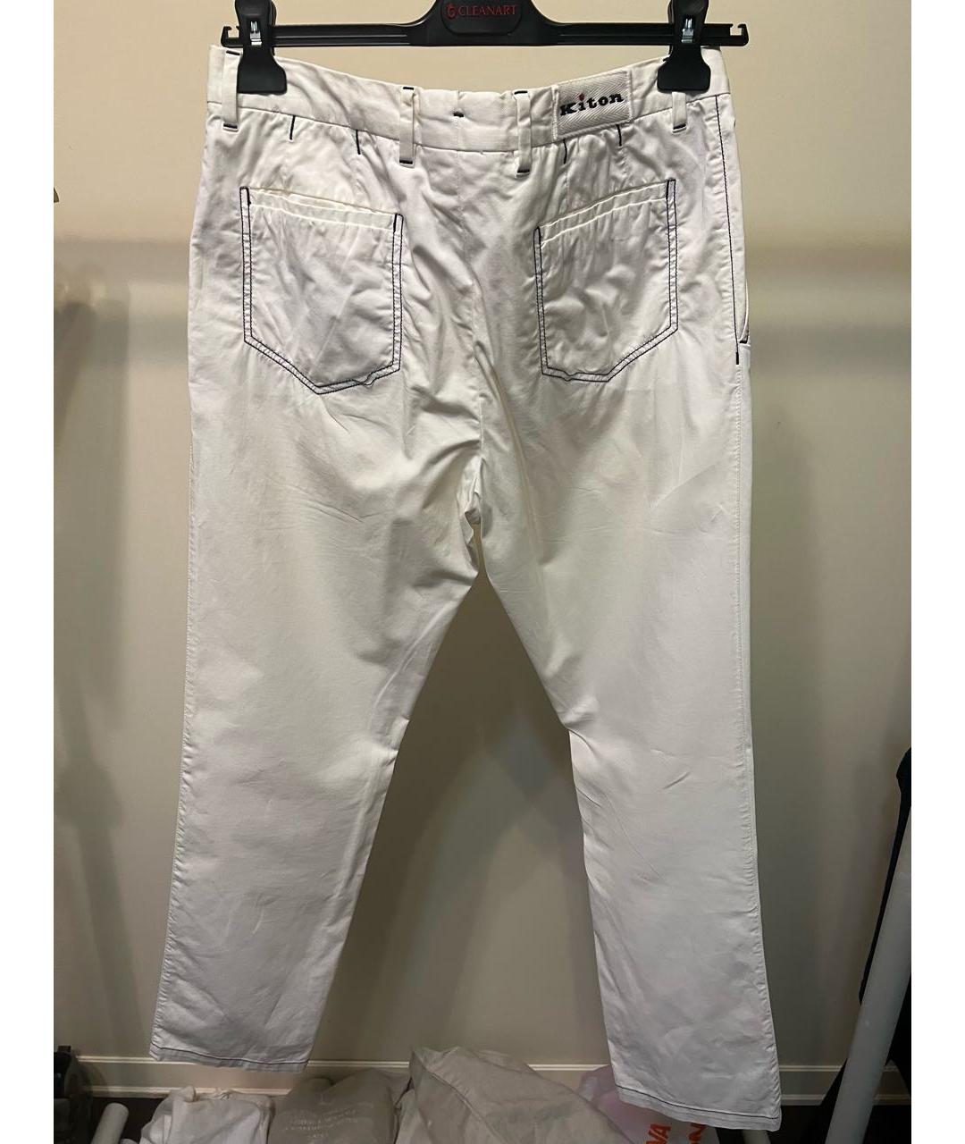 KITON Белые хлопковые джинсы скинни, фото 2
