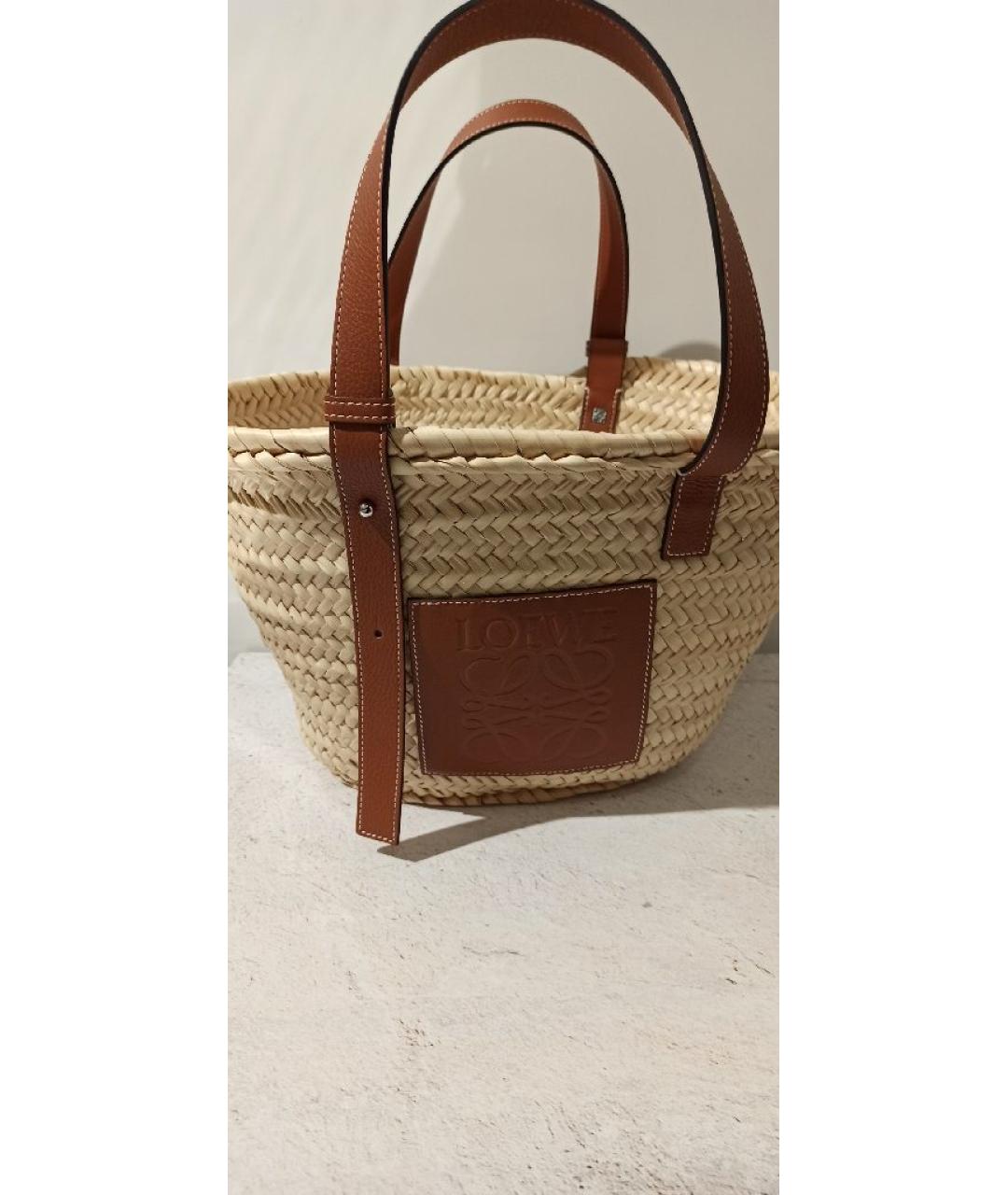 LOEWE Бежевая сумка тоут, фото 6