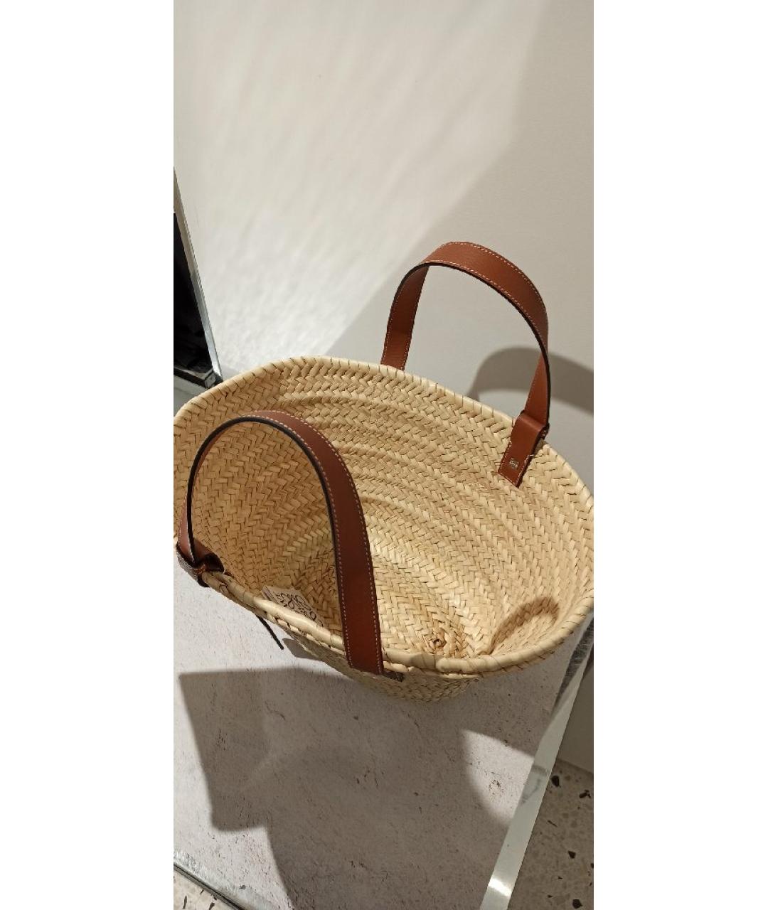 LOEWE Бежевая сумка тоут, фото 4