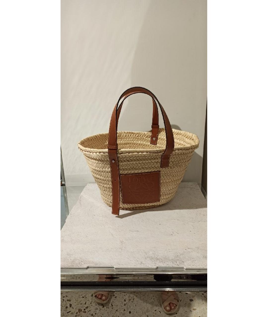 LOEWE Бежевая сумка тоут, фото 7