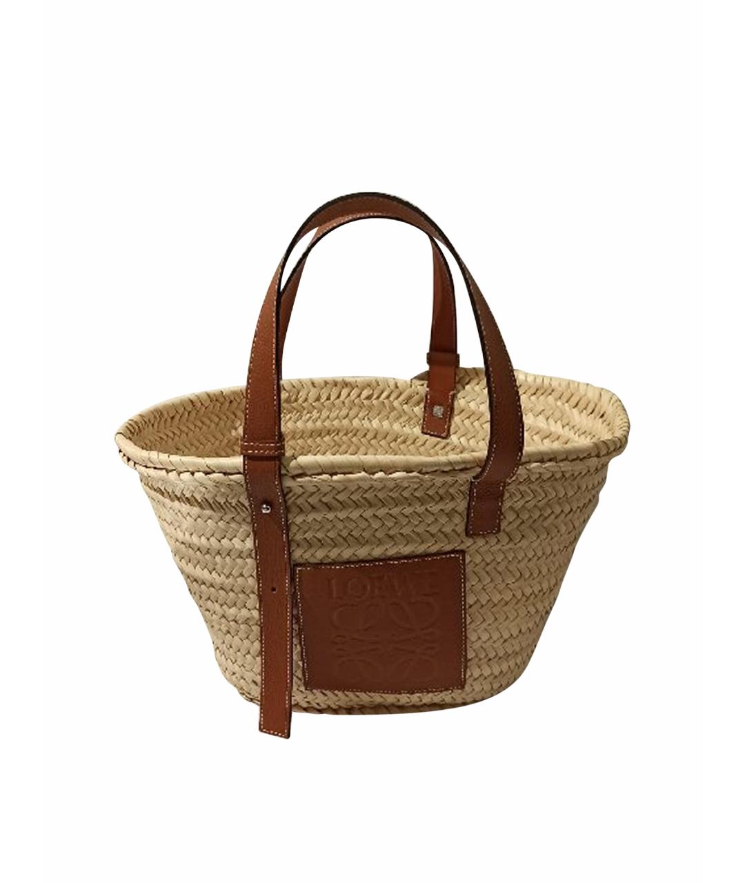 LOEWE Бежевая сумка тоут, фото 1