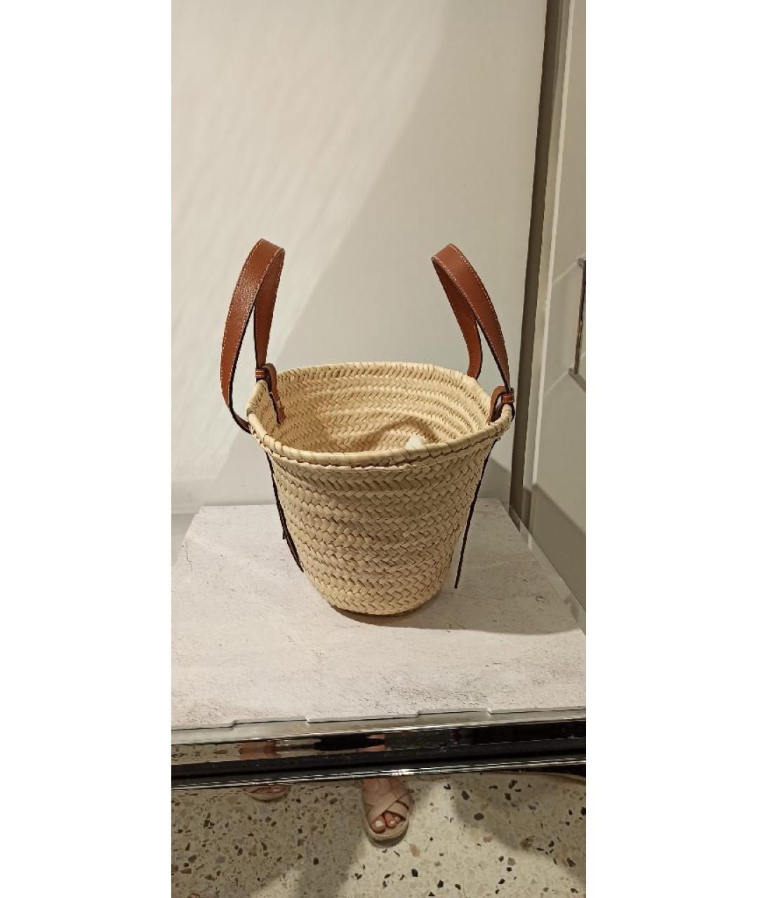 LOEWE Бежевая сумка тоут, фото 2