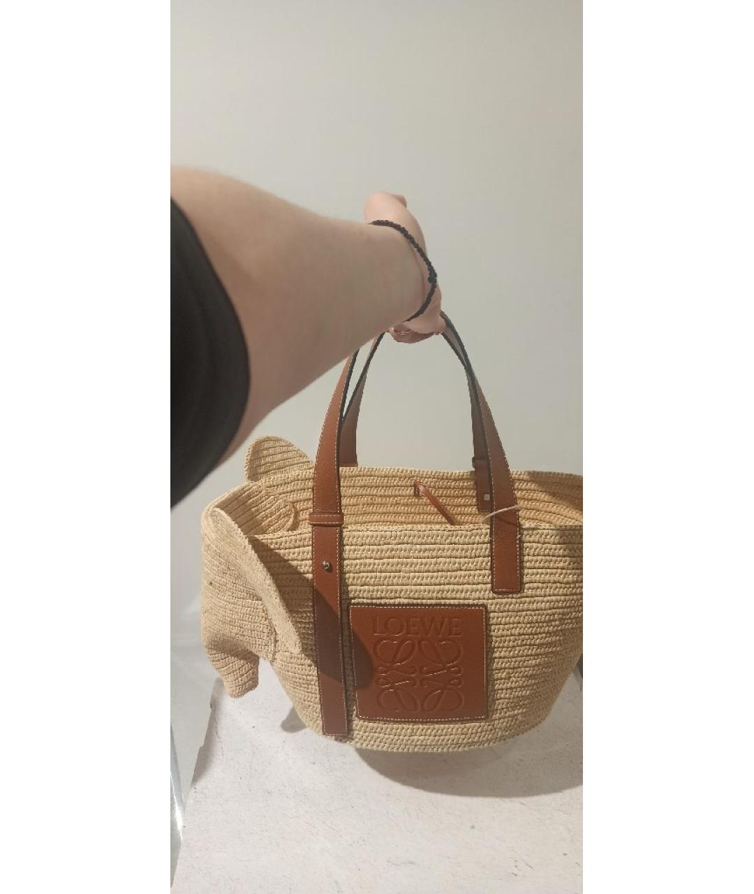 LOEWE Бежевая сумка тоут, фото 5