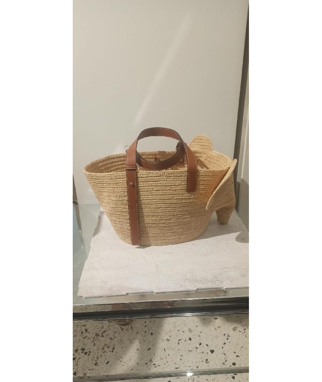 LOEWE Бежевая сумка тоут, фото 3