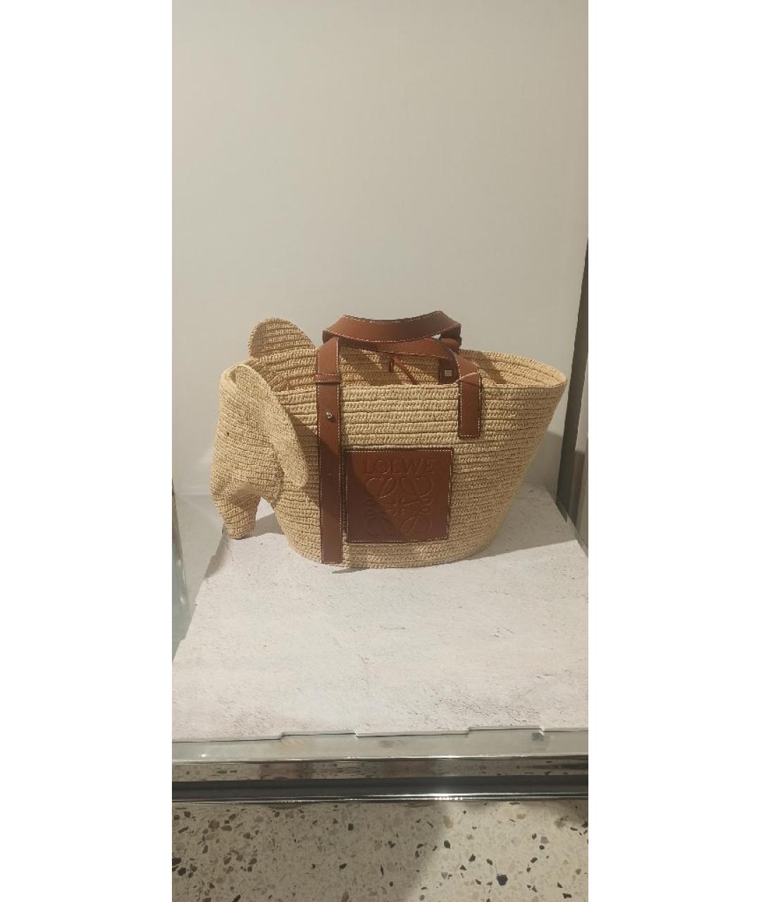 LOEWE Бежевая сумка тоут, фото 8