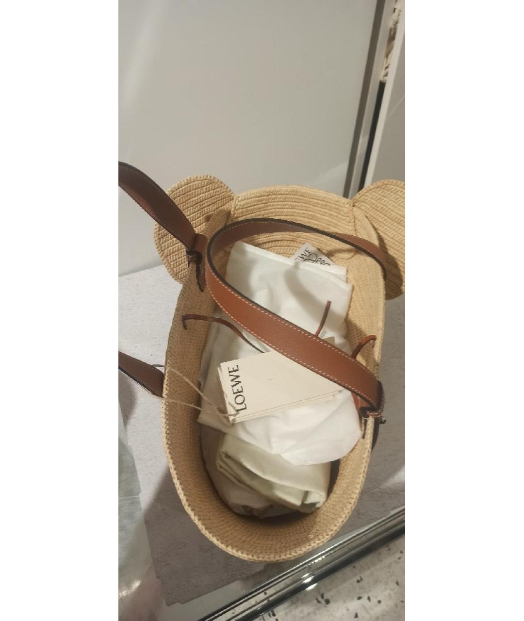 LOEWE Бежевая сумка тоут, фото 6