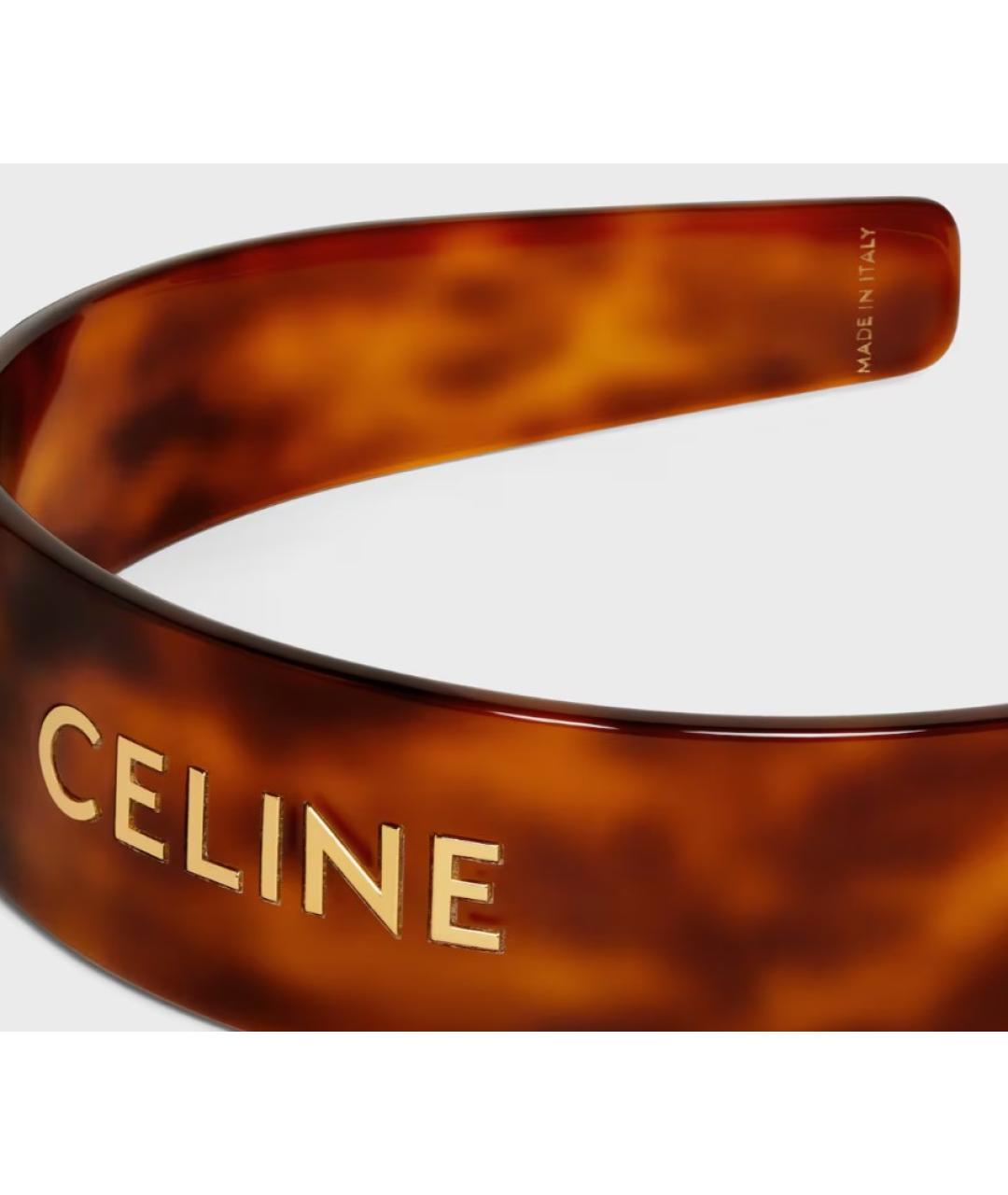 CELINE Коричневая диадема, фото 3