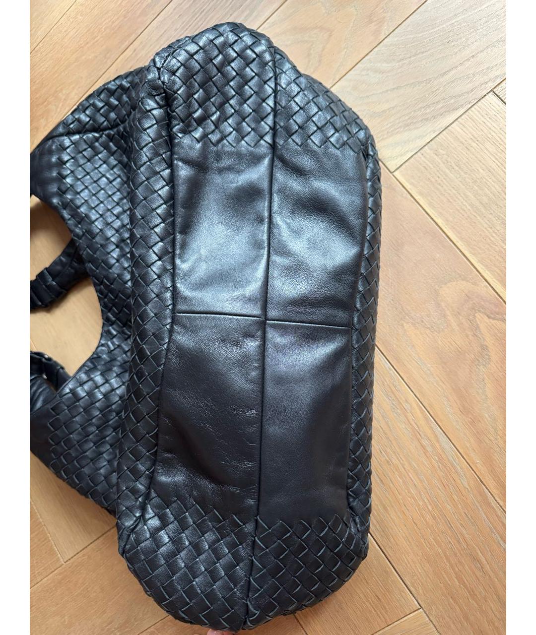 BOTTEGA VENETA Черная кожаная сумка с короткими ручками, фото 3