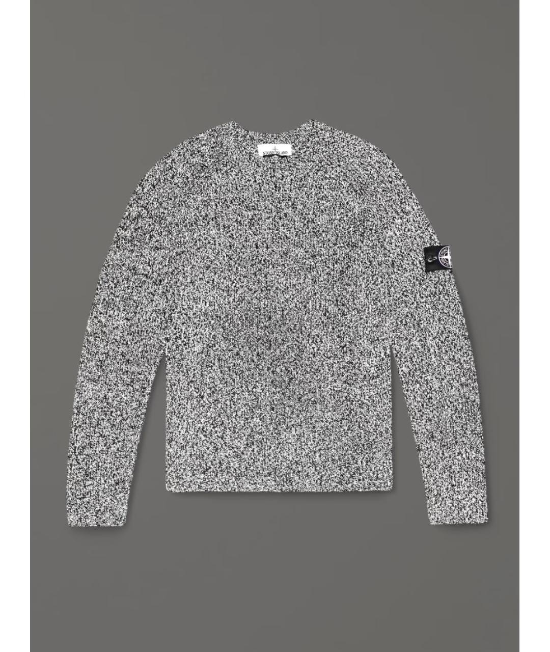 STONE ISLAND Черный льняной джемпер / свитер, фото 7