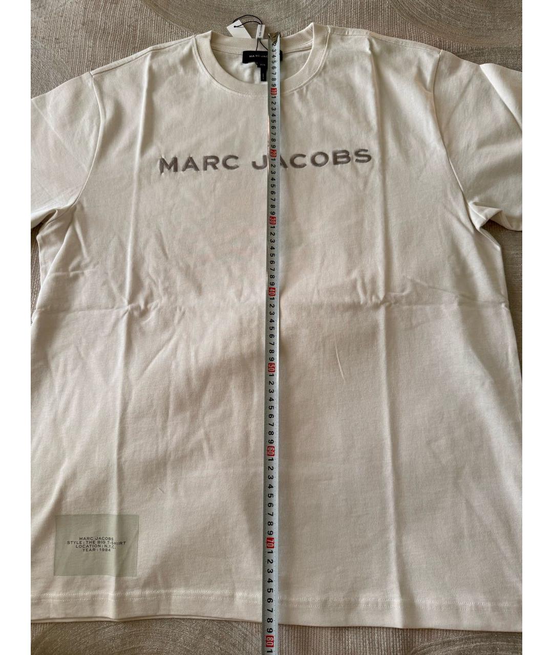 MARC JACOBS Бежевая хлопковая футболка, фото 2