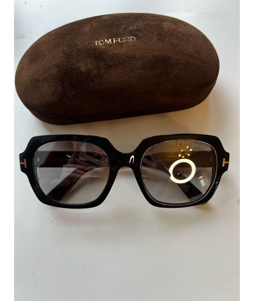 TOM FORD Черные пластиковые солнцезащитные очки, фото 5