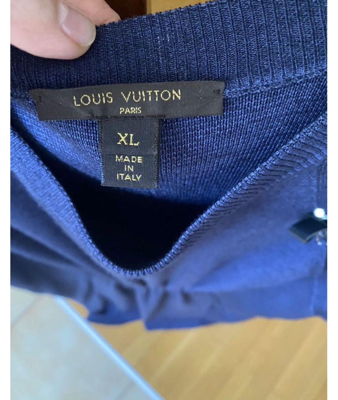 LOUIS VUITTON Синее шерстяное повседневное платье, фото 3