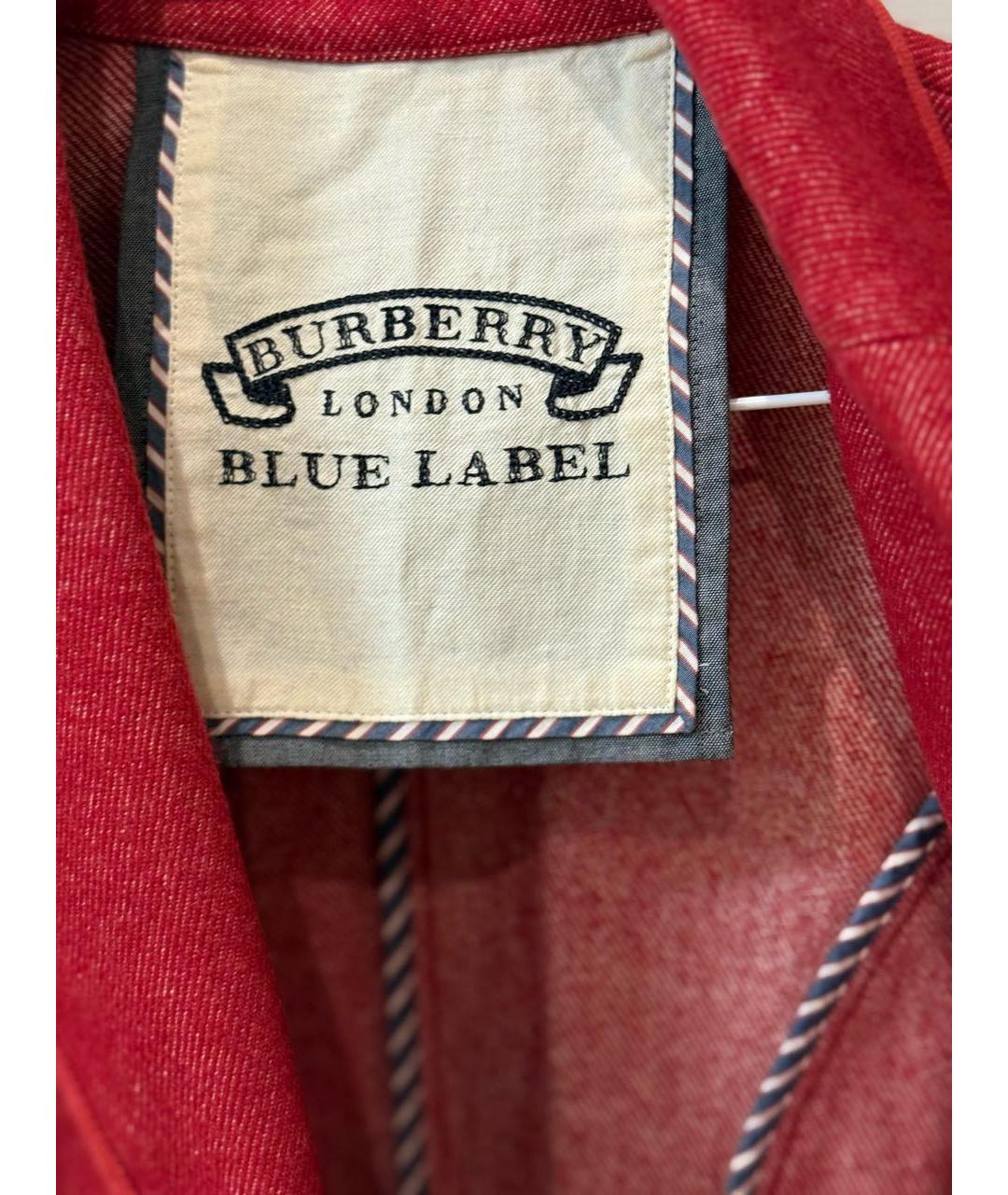BURBERRY Красный шерстяной жакет/пиджак, фото 4