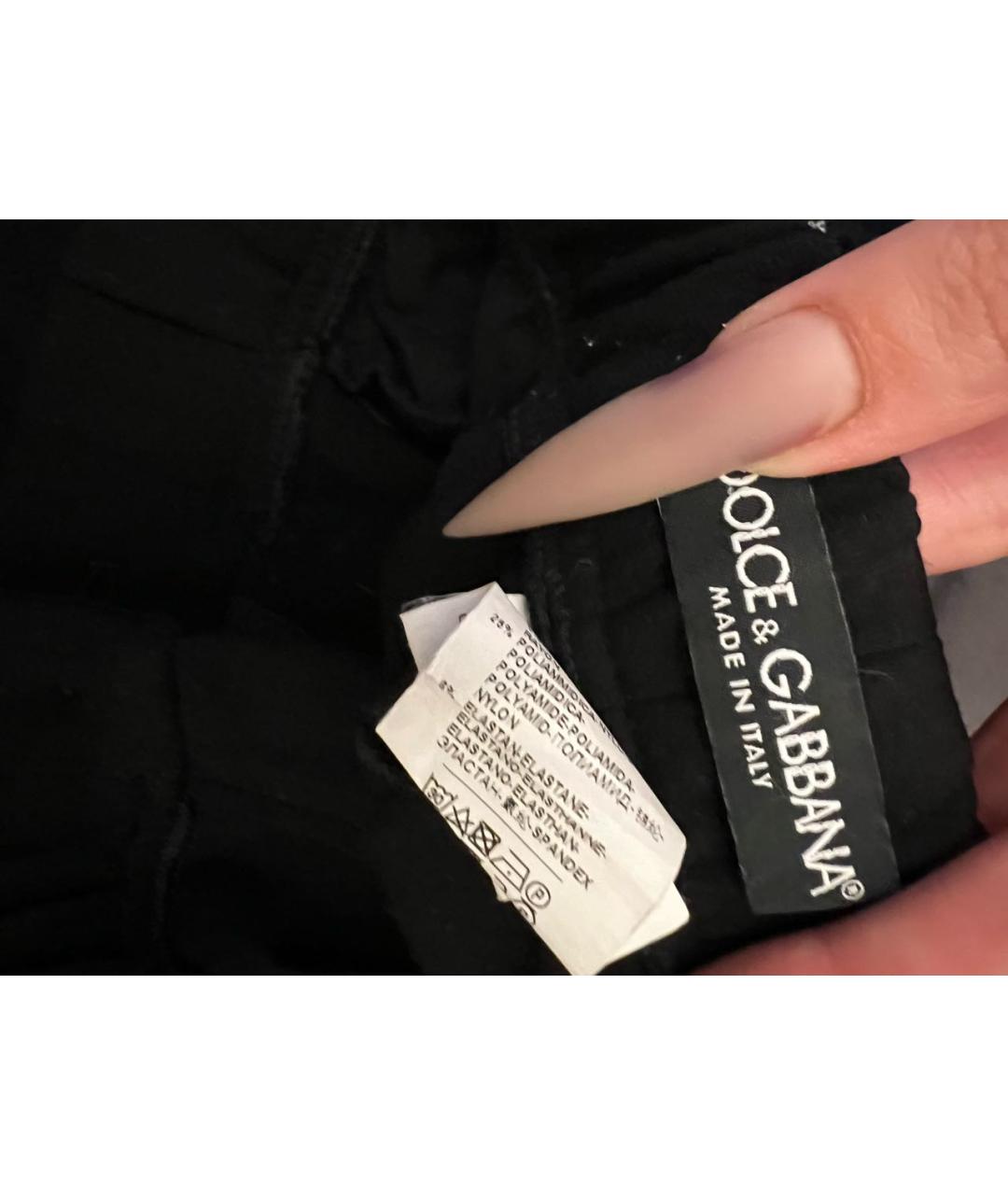 DOLCE&GABBANA Черные вискозные брюки узкие, фото 3