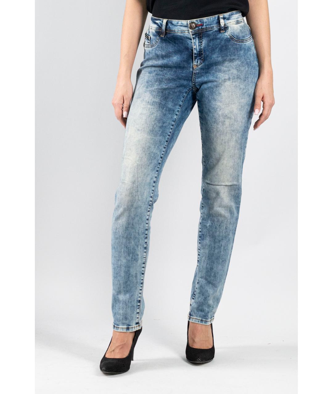 PHILIPP PLEIN Синие хлопковые джинсы слим, фото 2