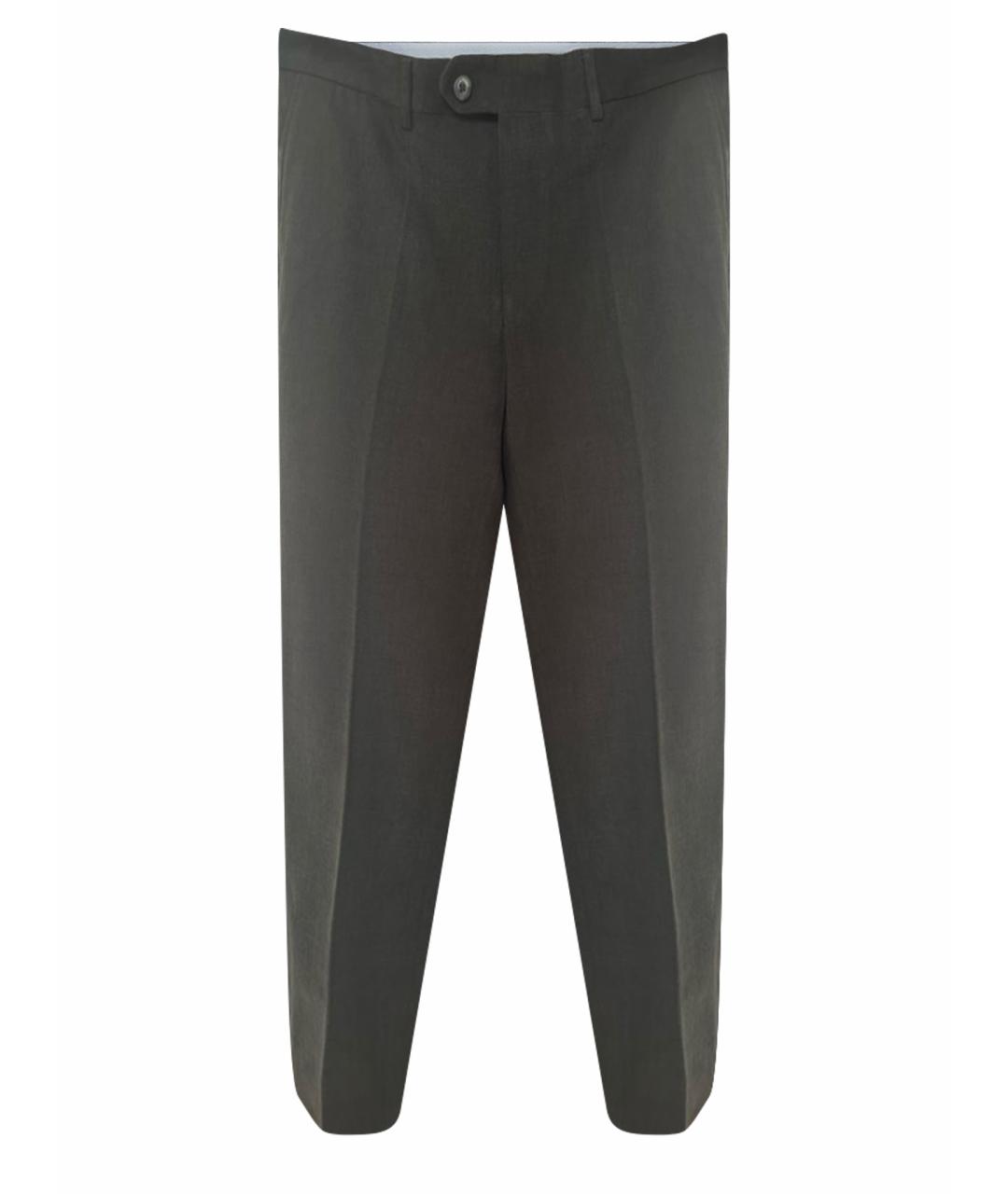 LORO PIANA Зеленые хлопковые повседневные брюки, фото 1